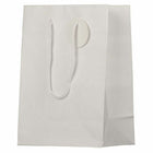 JAM Paper Gift Bags with Rope Handles - Medium - 8" x 10" x 4" - White Matte - 3 Pack-Quantity: 3 Bags Per Pack, Sturdy construction allows for you to fold and reuse bags later.