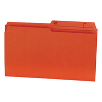 Hilroy File Folders - Legal Size - 9" x 14 7/8" - Orange - 100 Pack-Legal size coloured file folders