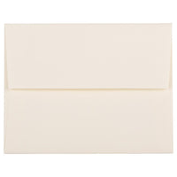 JAM Paper A2 Invitation Envelopes, 4.38 x 5.75, Strathmore Natural White Linen, 100 Pack (99761g)-Natural white