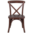 Flash Furniture HERCULES Series Stackable Kids Mahogany Wood Cross Back Chair-Stackable Kids Bistro Style Chair