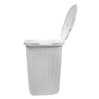 Modern Homes 60L Laundry Hamper - 17.7" x 13.85" x 24.7" - White-Size: 17.7" x 13.85" x 24.7" (45 x 35.2 x 62.8 cm)
