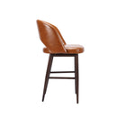 Plata Decor - Exiz Tabourets avec jambes en métal de noyer - Tan - paquet de 2-Capacité de poids : 200 lb