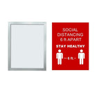 Futech Adhesive Magnetic Sign Frame - 8.5" x 11" - 2 Pack-Plastic/Silver