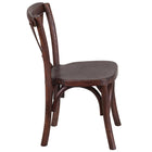 Flash Furniture HERCULES Series Stackable Kids Mahogany Wood Cross Back Chair-Stack Quantity: 8