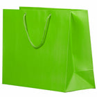 Jam Paper Gift Bags with Rope Handles - Large Horizontal - 16" x 12" x 6" - Lime Green Matte - 100 Pack-Our soft rope handle giftbags are made from 85 lb cardstock that has a smooth matte paper finish