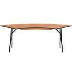 Flash Furniture 7.25 ft. x 2.5 ft. Serpentine Wood Folding Banquet Table-Ready To Use Banquet Table