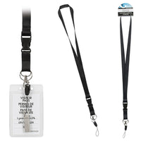 Merangue Lanyard with Breakaway Clasp - Black - 12 Pack-Black