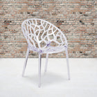 Flash Furniture Specter Series Transparent Stacking Side Chair-Suitable for Outdoor Use