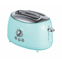 Brentwood Retro Cool Touch 2-Slice Toaster - Blue-Extra Wide Slots for Bagels and more