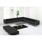 Flash Furniture  Hercules Imagination Series Leather Sectional and Ottoman Set, Black, 12/Pieces (ZBIMAGSET18)-Contemporary design
