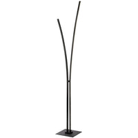 Dainolite - Lampadaire moderne Vincent, noir mat avec diffuseur en acrylique blanc, 34 W-Noir