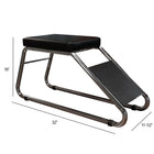 Eddie's Shoe Fitting Stool - Black/Chrome (161300-1)-31-0.75" long x 11-1/2" wide x 14" high