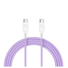 LOGiiX Vibrance Connect 100W USB-C to USB-C - Purple-Colourful & durable 1.5m cable to fast charge USB-C devices up to 100W