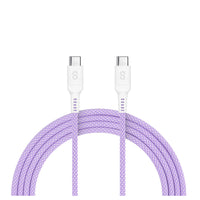 LOGiiX Vibrance Connect 100W USB-C to USB-C - Purple-Colourful & durable 1.5m cable to fast charge USB-C devices up to 100W
