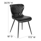 Flash Furniture Bristol Contemporary Upholstered Chair - Black Vinyl-8