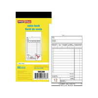 Staples Bilingual Sales Book - Duplicates - Carbonless - 3" x 7"-Includes spaces for name and address of retailer, description of product and amount of sale