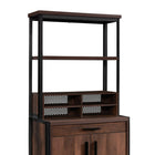 Sauder Briarbrook 2-Shelf Library Hutch - Barrel Oak-1 large adjustable shelf to accommodate items of various sizes, small cubby organizers for paper, folders and more
