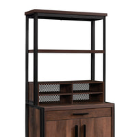 Sauder Briarbrook 2-Shelf Library Hutch - Barrel Oak-1 large adjustable shelf to accommodate items of various sizes, small cubby organizers for paper, folders and more
