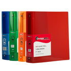 JAM PaperMD – Reliures en plastique assorties à 3 anneaux, 1,5 po, rouge, vert, bleu, orange, 4/paquet-En plastique assorti