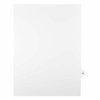 Mark Maker Legal Exhibit Index Tab White Single Tabs, 1/15th Cut, Letter Size, No Holes, Number 57, 25 Pack-White Single Tabs, 1/15th Cut