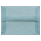 JAM Paper A6 Invitation Envelopes, 4.75 x 6.5, Ocean Blue Translucent Vellum, 50 Pack (PACV652I)-Ocean blue translucent envelope