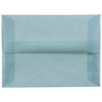 JAM Paper A6 Invitation Envelopes, 4.75 x 6.5, Ocean Blue Translucent Vellum, 50 Pack (PACV652I)-Ocean blue translucent envelope