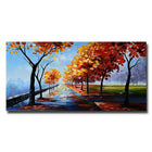 Designart A Path In The Fall Landscape Canvas Art Print, 40" x 20", (PT3503-40-20)-Print