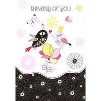 MillBrook Studio Greeting Cards/Envelopes - 5-3/8" W x 7-3/4" H - Doodle Butterflies - 18 Pack-Card shop quality greeting cards