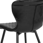 Flash Furniture - Chaise Bristol contemporaine rembourrée en vinyle noir-Le siège en cascade réduit la pression sur vos jambes