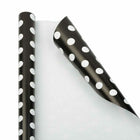 JAM Paper Gift Wrap - Polka Dot Wrapping Paper - 25 sq. ft. - Black with White Polka Dots-The perfect square footage for quickly and easily wrapping your presents
