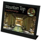 Deflecto Black Border Sign Holder, 11" x 8-1/2"-Clear panel for easy viewing