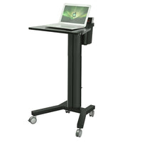 TygerClaw Mobile PC Cart, 25.6" x 19.7" x 42.1", Black-PC mobile Cart with 360 degrees rotation