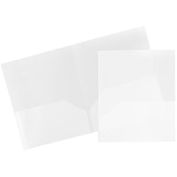 JAM Paper Plastic 2-Pocket POP Folders, Clear, 6 Pack-Clear Plastic Folders