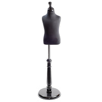 Eddie's Hang-Up Display Ltd. Child Shirt Form, Neck Block, Tall Base, Black Jersey, Adjustable (154030)-These shirt forms make pinning garments simple for super easy displays