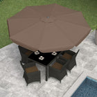 CorLiving Tilting Patio Umbrella, Sandy Brown-One position tilt
