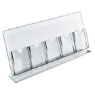Azar Displays Counter Brochure Holders, 5 Tri-Fold Pockets, 2 Pack (222979-2 PACK)-Great literature display for restaurant menus, hotel concierge desks & hotel registration