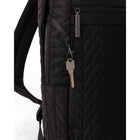 The Rolling Stones - Collection Iconic - Sac à dos en nylon matelassé avec ouverture principale zippée - Noir-Utilisez la poche avant zippée pour vos items personnels