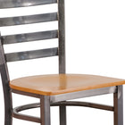 Flash Furniture – Tabouret de restaurant à traverses horizontales, métal pâle, siège en bois naturel (XUDG697CBARNTW)-Siège en contreplaqué épais de 0,625 pouce