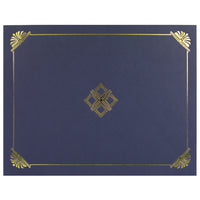 St. James Document/Certificate Holders - Gold Foil - Linen Finish - Navy Blue - 5 Pack-Add ceremony, elegance and sincerity to the act of giving recognition