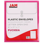 JAM Paper Plastic Envelopes with Button and String Tie Closure, Letter Open End, 9.75 x 11.75, Pink Poly, 12 Pack (118B1FU)-5