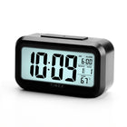 Timex T108B Portable Battery Operated Alarm Clock - Black-Numerical, White LCD Backlit Display