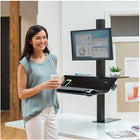 Fellowes Lotus VE 29"W Sit to Stand Desk - Single Monitor - Black-Integration: Cohesive cord management keeps your desk free of tangled cords