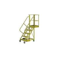 Tri-Arc Unsupported 50" Cantilever Rolling Ladder, Serrated, 64" x 64" (UCU500520242)-Frame Material: Steel