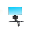 North Bayou 19"-27" Wall Mount Sit-Stand Desk Workstation - Black (MC32-B)-Compatible Screen Size: 19"-27"