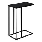 Monarch Specialties 3761 Accent Table - 25"H/Black/Black Metal-Bring a modern vibe to your living room, office space, family room or den with this C-shaped end table