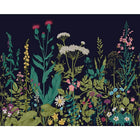 ohpopsi Botanical Fleur Wall Mural, Blue-Printed on nonwoven material