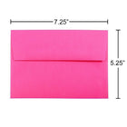 JAM Paper A7 Invitation Envelopes, 5.25 x 7.25, Brite Hue Ultra Fuchsia Pink, 250 Pack (15916H)-Paper Weight: 24 lbs.