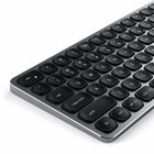 Satechi Bluetooth Wireless Keyboard for Mac - Space Gray-Full-sized QWERTY keyboard layout with numeric keypad