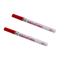 Marvy Uchida Fine-Line Opaque Paint Markers - Red - 2 Pack-Colour: Red