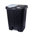 Step N' Sort Dual Trash and Recycling Bin - 40 L - Black-40 Liter capacity; each bin holds 20 Liters